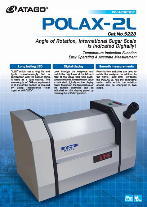 polarimeter atago polax 2l|cole parmer polax 2l.